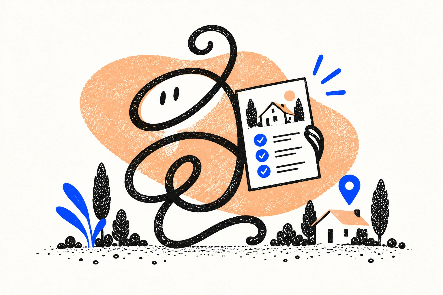 Anana with a property report, a house and a blue address pin